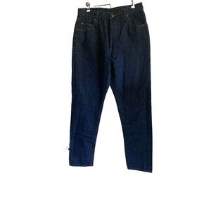 F by Faconnable Women's Size 12 HIgh Rise  Button Fly Dark Wash Jeans